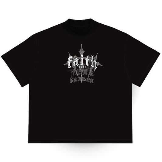 Camiseta Oversized Faith Over Fear Preto