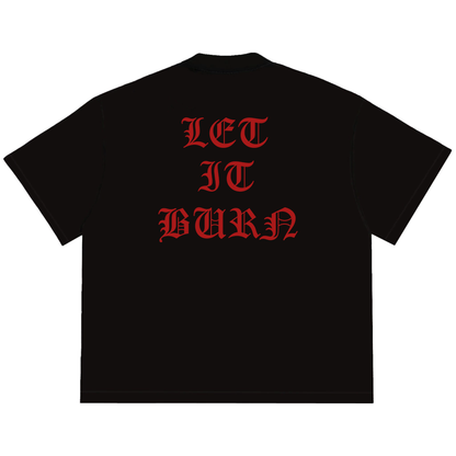 Camiseta Oversized Let It Burn Preto